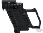 Side view of "Brawler" Grip for Umarex Glock Airsoft Gas Pistols by Matrix - Black