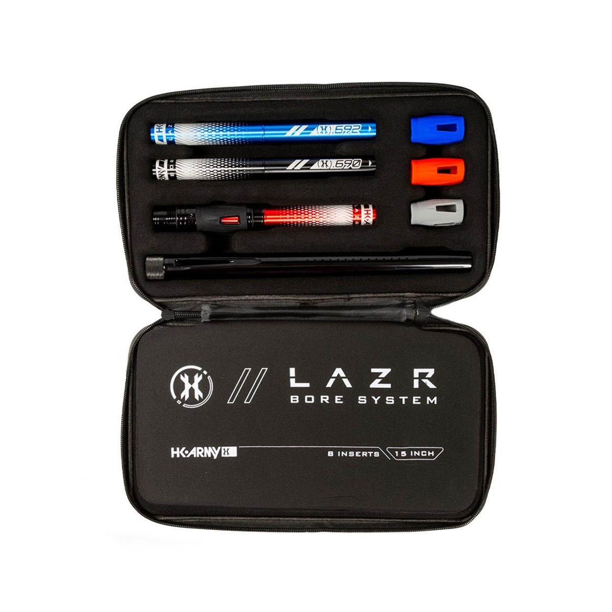 Kit De Barils Filetés HK Army LAZR Pour Paintball – Noir Poli Avec Inserts Colorés (neuf)