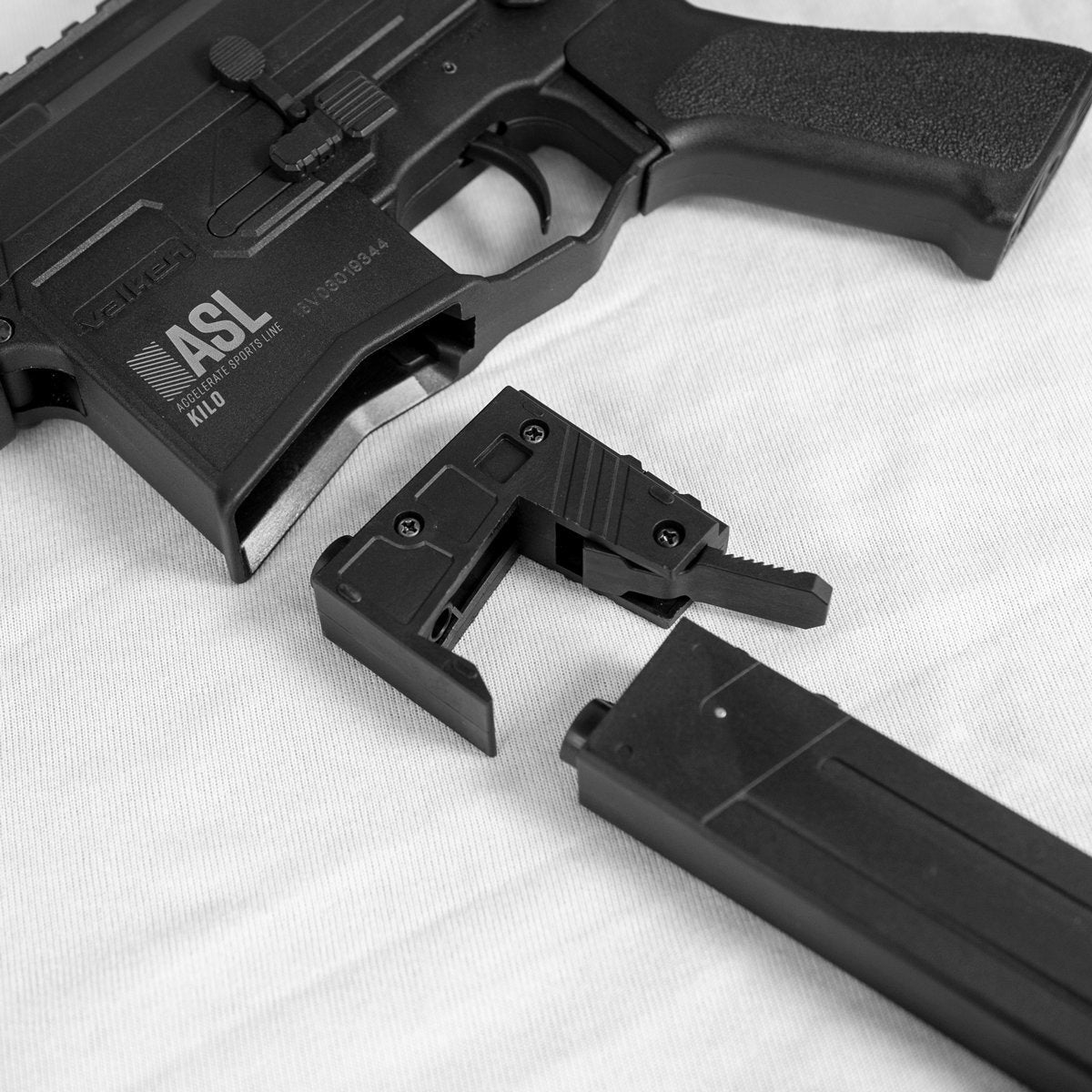 Valken AEG ASL Series Electric Airsoft Gun Package - Mod-M Rifle -  Black/Gray