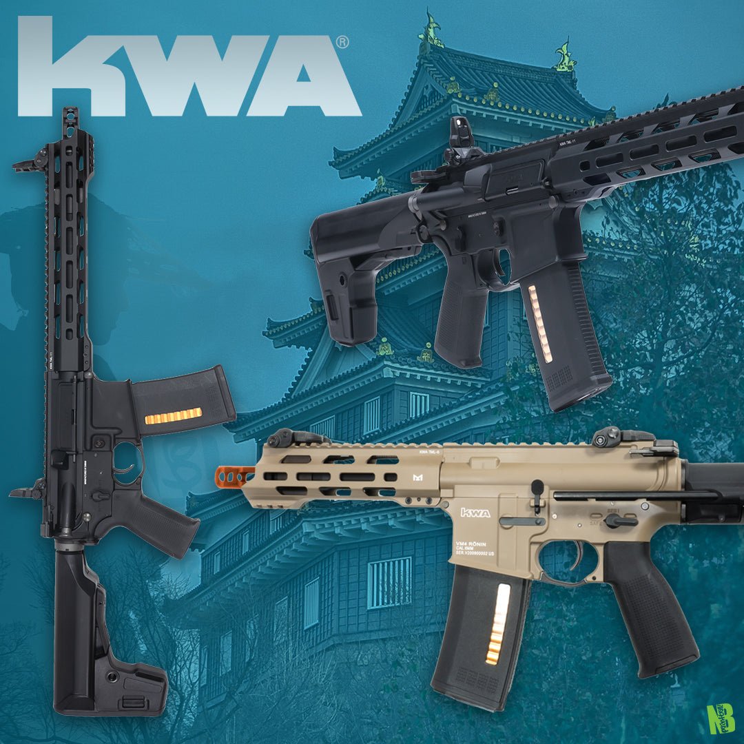 KWA Airsoft Guns AR15, M4, MP9, and more replica models