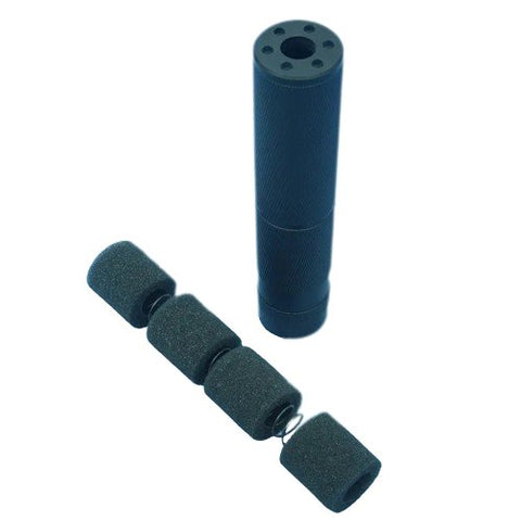 6" Aluminum Airsoft Silencer -New Breed Paintball and Airsoft - $30 - Black - CCW and CW Threads