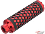 Angel Custom Hive Airsoft Suppressor - 130mm / 14mm - Red - New Breed Paintball & Airsoft - Angel Custom Hive Airsoft Suppressor - 130mm / 14mm - Red - Angel Customs