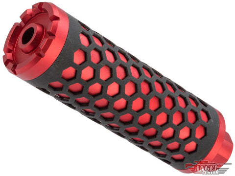 Angel Custom Hive Airsoft Suppressor - 130mm / 14mm - Red - New Breed Paintball & Airsoft - Angel Custom Hive Airsoft Suppressor - 130mm / 14mm - Red - Angel Customs