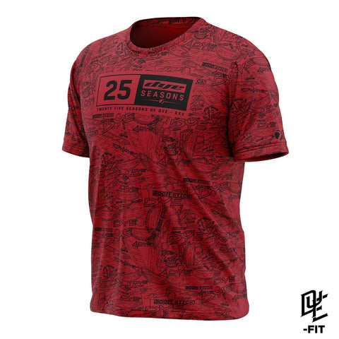 DYE-Fit 25 Seasons Shirt - Red - New Breed Paintball & Airsoft - DYE-Fit 25 Seasons Shirt - Red - New Breed Paintball & Airsoft - Dye