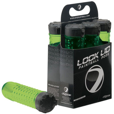 DYE Lock Lid Pods 6pk - Lime - New Breed Paintball & Airsoft - DYE Lock Lid Pods 6pk - Lime - New Breed Paintball & Airsoft - Dye