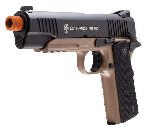 Elite Force Full Metal 1911 Tac - Black / Dark Earth Brown (DEB) - New Breed Paintball & Airsoft - Elite Force Full Metal 1911 Tac - Black / Dark Earth Brown (DEB) - Umarex