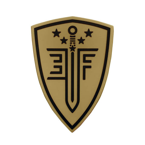 Elite Force Shield Rubber Patch - Tan - New Breed Paintball & Airsoft - Elite Force Shield Rubber Patch - Tan - Umarex