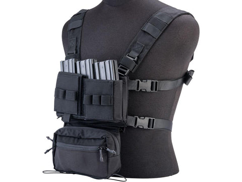 EmersonGear Mini Voyage Modular Chest Rig and Placard - Black - New Breed Paintball & Airsoft - EmersonGear Mini Voyage Modular Chest Rig and Placard - Black - EmersonGear