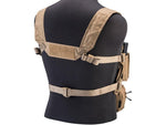 EmersonGear Mini Voyage Modular Chest Rig and Placard - Tan - New Breed Paintball & Airsoft - EmersonGear Mini Voyage Modular Chest Rig and Placard - Tan - EmersonGear
