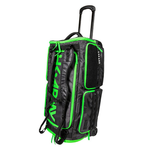 Expand 75L - Roller Gear Bag - Shroud Black / Green - New Breed Paintball & Airsoft - Expand 75L - Roller Gear Bag - Shroud Black / Green - HK Army