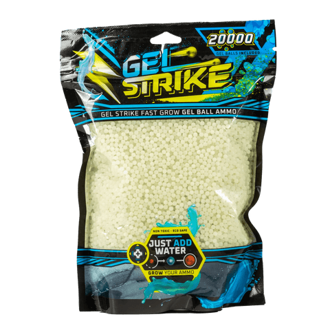 Gel Strike Gel Balls "Pro Formula" - 20K Count - Glow in the Dark - New Breed Paintball & Airsoft - Gel Strike Gel Balls "Pro Formula" - 20K Count - Glow in the Dark - Gel Strike