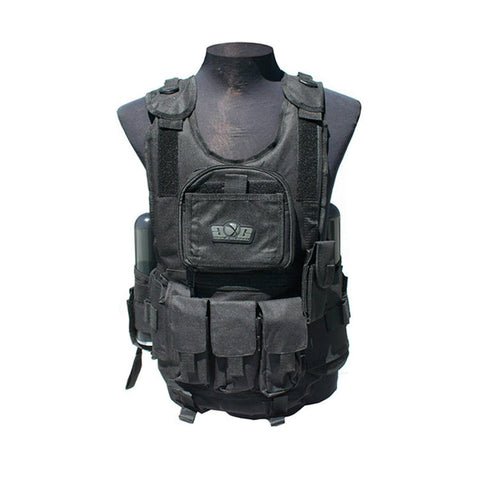 Gen X Global Deluxe Tactical Paintball Vest-Black - New Breed Paintball & Airsoft - Gen X Global Deluxe Tactical Paintball Vest-Black - GXG