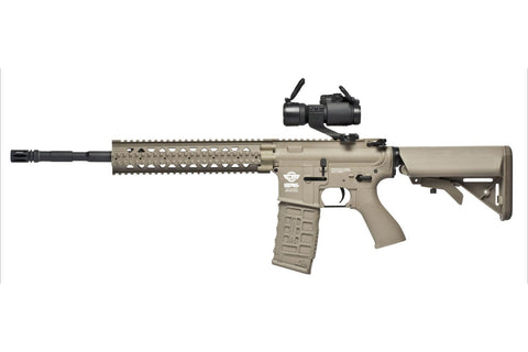 G&G CM16 R8-L Combo - Tan (with 9.6v Nunchuck & Charger) (with G-12-008 Dot Sight) - New Breed Paintball & Airsoft - CM16 R8-L Combo-Tan (with 9.6v Nunchuck & Charger) (w/ G-12-008 Dot Sight) - New Breed Paintball & Airsoft - G&G Armament