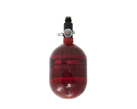 HK Army AeroLite Carbon Fiber Tank - 48ci / 4500psi - Red - New Breed Paintball & Airsoft - AeroLite Carbon Fiber Tank - 48ci / 4500psi - Red - New Breed Paintball & Airsoft - HK Army