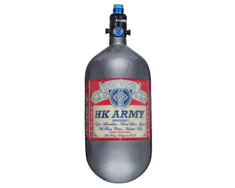 HK Army AeroLite "EXTRA LITE" Tank with Aerolite2 Pro Reg - 80ci / 4500psi - Hostileweiser Silver - New Breed Paintball & Airsoft - AeroLite "EXTRA LITE" Tank w/ Aerolite2 Pro Reg - 80ci / 4500psi - Hostileweiser Silver - New Breed Paintball & Airsoft - HK Army