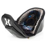 HK Army Exo Goggle Case - Black Carbon Fiber w/ Gold Zipper - New Breed Paintball & Airsoft - HK Army Exo Goggle Case - Black Carbon Fiber w/ Gold Zipper - HK Army