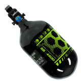 HK Army Extra Lite Carbon Fiber 68/4500 Tank with V2 Pro Reg - Hex - Black/Neon Green - New Breed Paintball & Airsoft - HK Army Extra Lite Carbon Fiber 68/4500 Tank with V2 Pro Reg - Hex - Black/Neon Green - HK Army