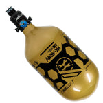 HK Army Extra Lite Carbon Fiber 68/4500 Tank with V2 Pro Reg - Hex - Gold/Black - New Breed Paintball & Airsoft - HK Army Extra Lite Carbon Fiber 68/4500 Tank with V2 Pro Reg - Hex - Gold/Black - HK Army