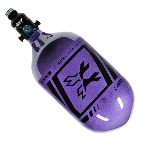 HK Army Extra Lite Carbon Fiber 68/4500 Tank with V2 Pro Reg - Slash - Metallic Purple/Black - New Breed Paintball & Airsoft - HK Army Extra Lite Carbon Fiber 68/4500 Tank with V2 Pro Reg - Slash - Metallic Purple/Black - HK Army