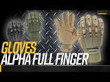 Valken Alpha Full Finger Gloves - Tan