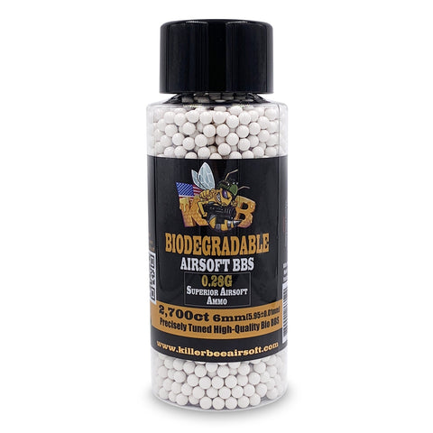 Killer Bee 0.28g Bio Airsoft BBs - 2700 count - New Breed Paintball & Airsoft - Killer Bee 0.28g Bio Airsoft BBs - 2700 count - Killer Bee