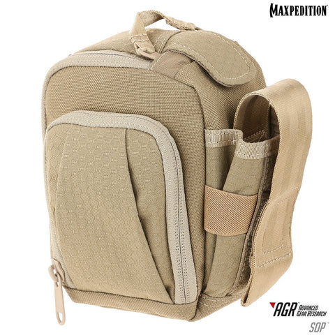 Maxpedition AGR SOP Side Opening Pouch - Tan - New Breed Paintball & Airsoft - Maxpedition AGR SOP Side Opening Pouch - Tan - Maxpedition