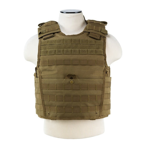 NcSTAR VISM Expert Plate Carrier Vest - Tan - New Breed Paintball & Airsoft - NcSTAR VISM Expert Plate Carrier Vest - Tan - NcSTAR