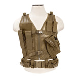 NcSTAR VISM Tactical Cross Draw Vest - Tan - New Breed Paintball & Airsoft - NcSTAR VISM Tactical Cross Draw Vest - Tan - NcSTAR