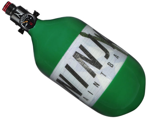 Ninja Lite 68ci 4500psi Compressed Air Tank - Solid Green - New Breed Paintball & Airsoft - Ninja Lite 68ci 4500psi Compressed Air Tank - Solid Green - Ninja