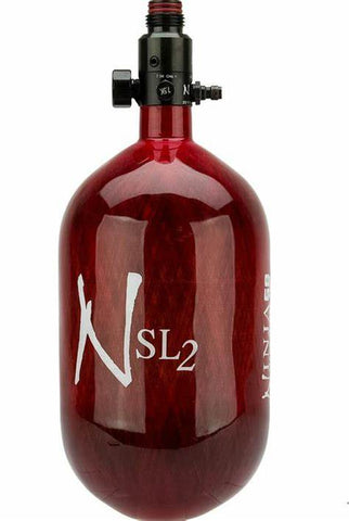 Ninja SL2 68ci 4500psi Compressed Air Tank - Red - New Breed Paintball & Airsoft - Ninja SL2 68ci 4500psi Compressed Air Tank - Red - Ninja