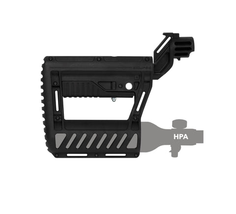 Planet Eclipse PWR Stock for EMF100 - Black - New Breed Paintball & Airsoft - Planet Eclipse PWR Stock for EMF100 - Black - Planet Eclipse