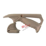 S&I Angled Foregrip w/ Thumb Stop - Tan - New Breed Paintball & Airsoft - S&I Angled Foregrip w/ Thumb Stop - Tan - New Breed Paintball & Airsoft