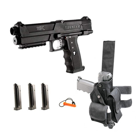 Tippmann TiPX TrueFeed Deluxe Pistol Kit - Black - New Breed Paintball & Airsoft - Tippmann TiPX TrueFeed Deluxe Pistol Kit - Black - Tippmann