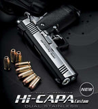 Tokyo Marui Hi-Capa 4.3 Dual Stainless Gas Blowback Airsoft Pistol - New Breed Paintball & Airsoft - Tokyo Marui Hi-Capa 4.3 Dual Stainless Gas Blowback Airsoft Pistol - Tokyo Marui