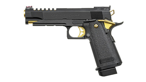 Tokyo Marui Hi-Capa 5.1 Gold Match Competition Airsoft GBB Pistol - Black/Gold - New Breed Paintball & Airsoft - Tokyo Marui Hi-Capa 5.1 Gold Match Competition Airsoft GBB Pistol - Black/Gold - Tokyo Marui