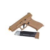 Umarex Glock G19X CO2 HBB Airsoft Pistol - Coyote Tan Left Side Magazine Out- New Breed Paintball & Airsoft - $139.99