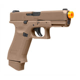 Umarex Glock G19X CO2 HBB Airsoft Pistol - Coyote Tan Right Side Angled - New Breed Paintball & Airsoft - $139.99