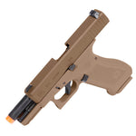 Umarex Glock G19X GBB Airsoft Pistol - Coyote Tan Left Side Slide Open - New Breed Paintball & Airsoft - $184.99
