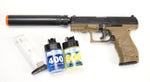 Umarex Walther PPQ Spring Airsoft Pistol Kit - Tan/Black (DEB) - New Breed Paintball & Airsoft - Umarex Walther PPQ Spring Airsoft Pistol Kit - Tan/Black (DEB) - Umarex