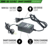 Valken 8.4V-9.6V NiMH Smart Battery Charger (USA) - New Breed Paintball & Airsoft - Valken 8.4V-9.6V NiMH Smart Battery Charger (USA) - Valken