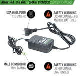 Valken 8.4V-9.6V NiMH Smart Battery Charger (USA) - New Breed Paintball & Airsoft - Valken 8.4V-9.6V NiMH Smart Battery Charger (USA) - Valken