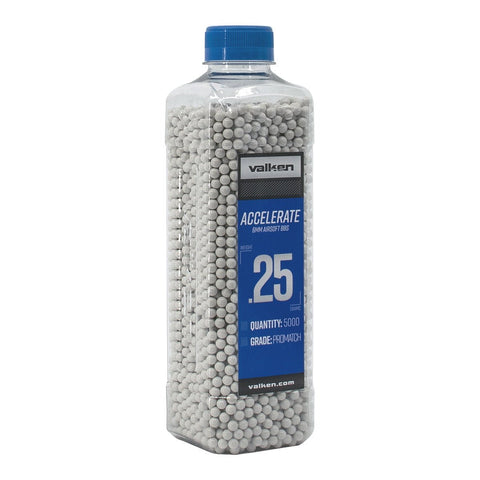 Valken Accelerate ProMatch 0.25g 5000ct Airsoft BBs - New Breed Paintball & Airsoft - Valken Accelerate ProMatch 0.25g 5000ct Airsoft BBs - Valken