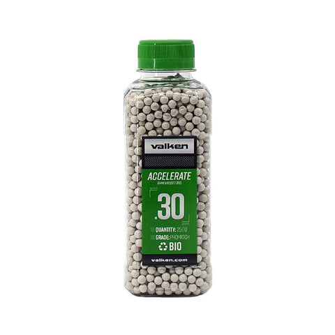 Valken Accelerate ProMatch 0.30g 2500ct BIO Airsoft BBs - New Breed Paintball & Airsoft - Valken Accelerate ProMatch 0.30g 2500ct BIO Airsoft BBs - Valken