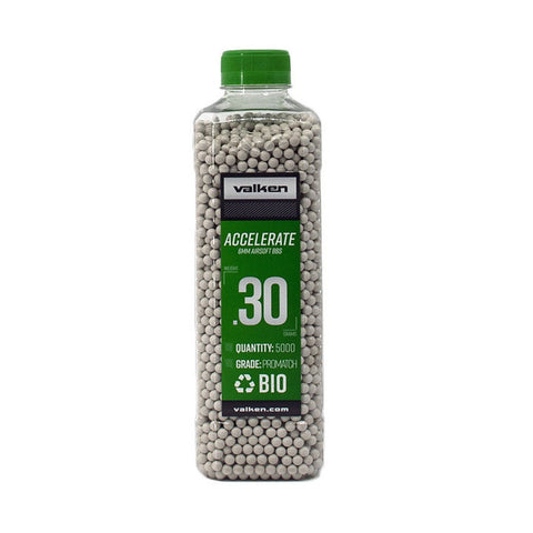 Valken Accelerate ProMatch 0.30g 5000ct BIO Airsoft BBs - New Breed Paintball & Airsoft - Valken Accelerate ProMatch 0.30g 5000ct BIO Airsoft BBs - Valken