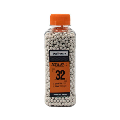 Valken Accelerate ProMatch 0.32g 2500ct Airsoft BBs - New Breed Paintball & Airsoft - Valken Accelerate ProMatch 0.32g 2500ct Airsoft BBs - Valken