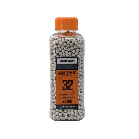 Valken Accelerate ProMatch 0.32g 2500ct BIO Airsoft BBs - New Breed Paintball & Airsoft - Valken Accelerate ProMatch 0.32g 2500ct BIO Airsoft BBs - Valken