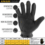 Valken Alpha Full Finger Gloves - Black - New Breed Paintball & Airsoft - Valken Alpha Full Finger Gloves - Black - Valken
