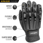 Valken Alpha Full Finger Gloves - Black - New Breed Paintball & Airsoft - Valken Alpha Full Finger Gloves - Black - Valken