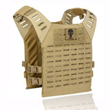 Valken Alpha Plate Carrier Vest - Laser Cut - Tan Skull - New Breed Paintball & Airsoft - Valken Alpha Plate Carrier Vest - Laser Cut - Tan Skull - Valken