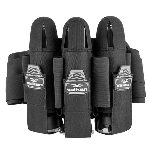 Valken Crusade 3+6 Pod Pack - Black - Paintball Harness - New Breed Paintball & Airsoft - Valken Crusade 3+6 Pod Pack - Black - Paintball Harness - Valken